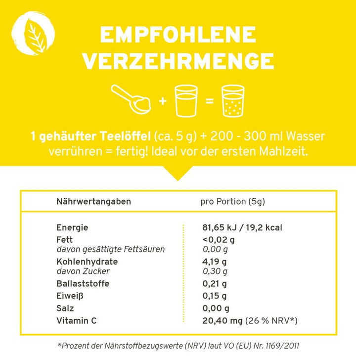 Bio Lemon Morning®: Stoffwechseldrink mit Vitamin C 150 g