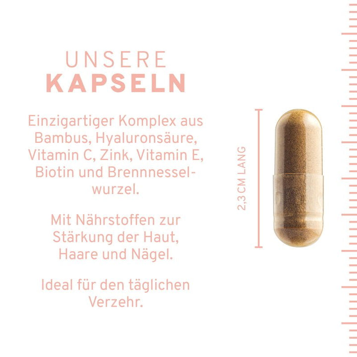 Haut-Haare-Nägel Kapseln Kapsel Close Up