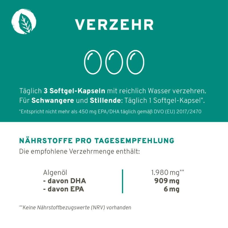 Innonature Omega 3 Softgel Kapseln - Verzehrempfehlung