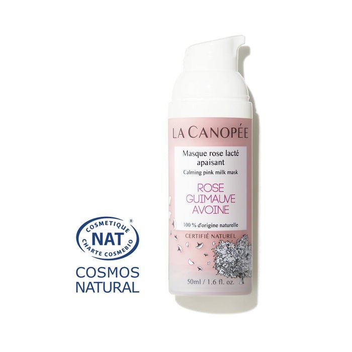 La Canopée Mascarilla calmante de leche rosa - certificación