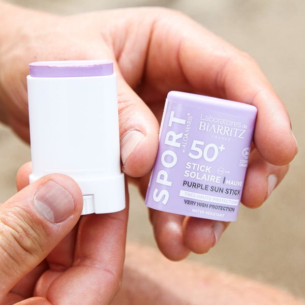 Alga Maris Sun Stick Sport & Travel Purple - open stick