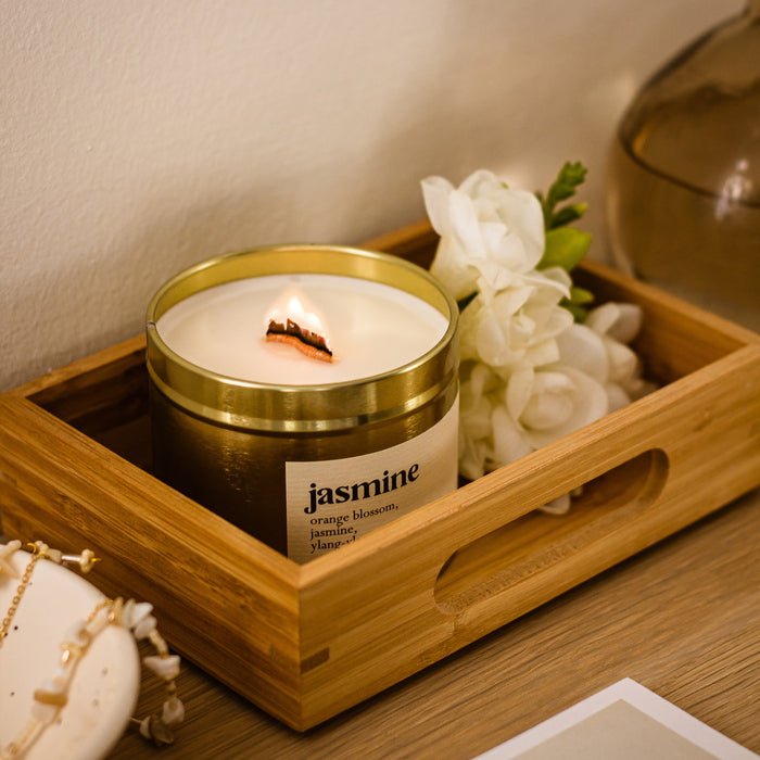 Jasmine Botanische Duftkerze Mit Holzdocht 250 ml