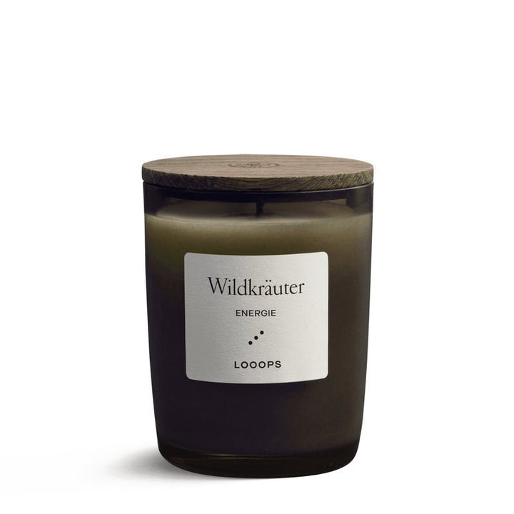 Looops Wild Herbs Scented Candle - Cutout 75 g with lid