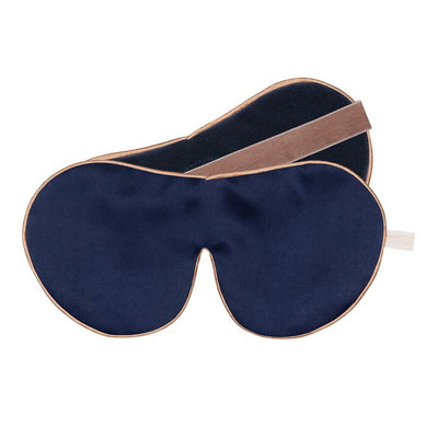 Pure Mulberry Silk One Strap Eye Mask Navy