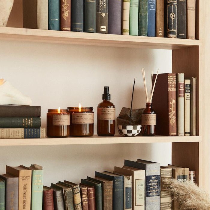 P.F. Candle Co. No. 04 Teakwood & Tobacco - Mood on shelf