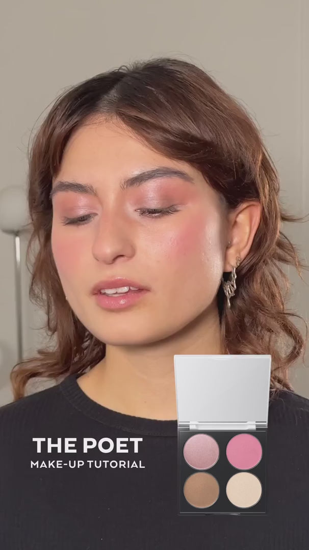Video mit Model und UND GRETEL Face Palette The Poet für einen frischen, soften Look