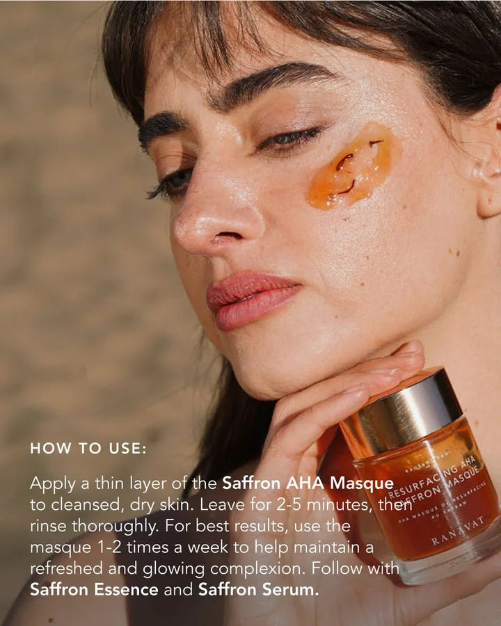 Resurfacing AHA Saffron Masque how to use
