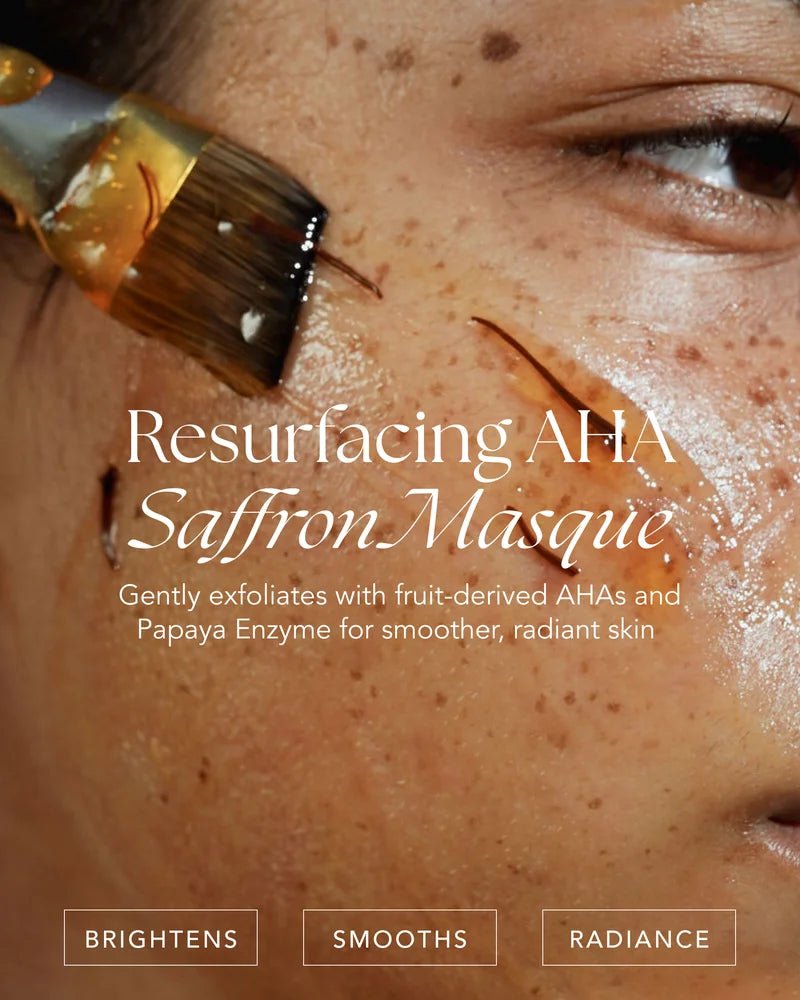 Resurfacing AHA Saffron Masque What it does