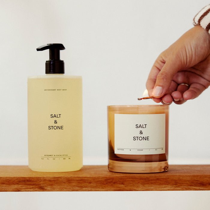  Salt and Stone Body Wash and Candle 240 g