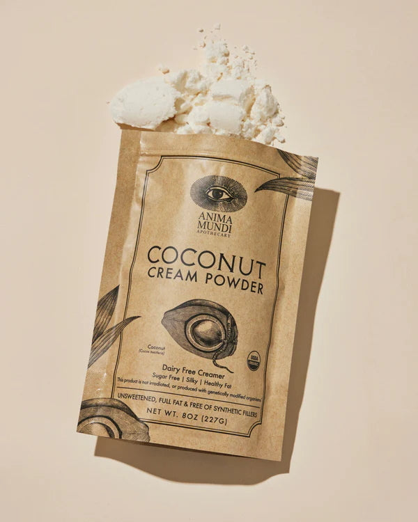 Coconut Cream Powder - beige background