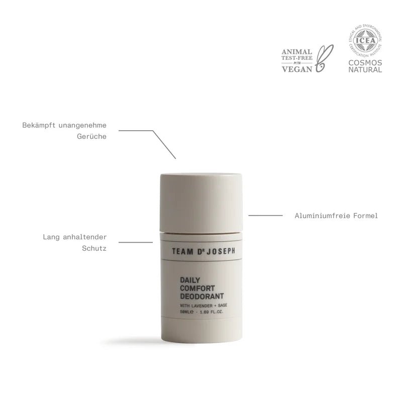 Team Dr. Joseph Daily Comfort Deodorant - Vorteile