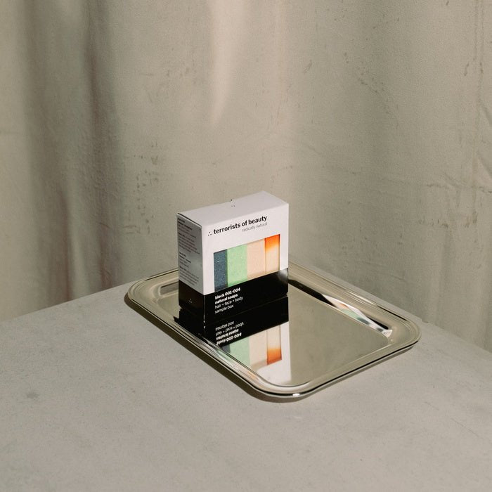Sample Box: Block 001-004 - on silver plate