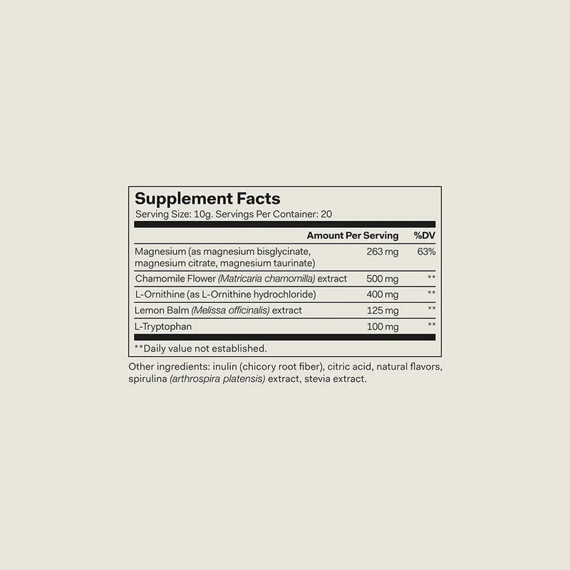 The Nue Co. Magnesium Gut Barrier+ - Ingredients