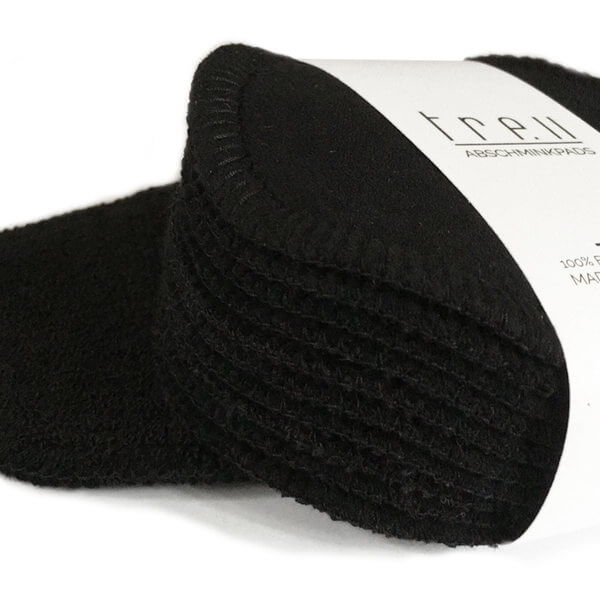 Treu Abschminkpads Sweat & Frottee Schwarz 10 St
