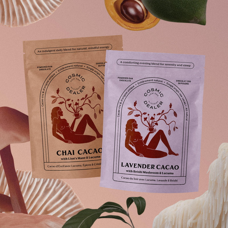 Cosmic Dealer Día del Chai Cacao | Energía consciente y cacao de lavanda