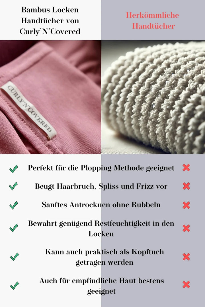 Curly'N'Covered Haarhandtuch - Vorteile gegenüber herkömmlichem Handtuch