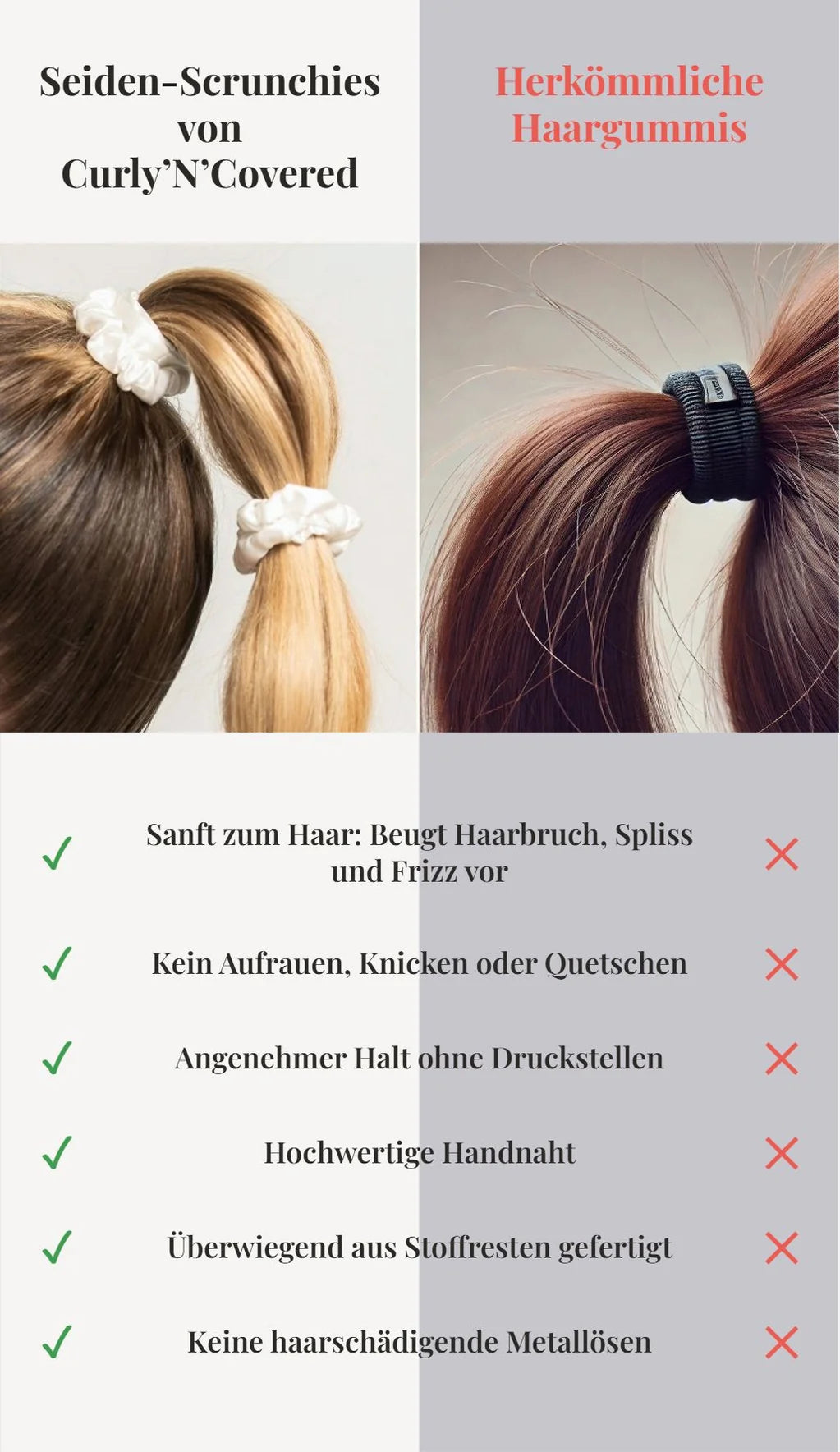 Vorteile Seidenscrunchies