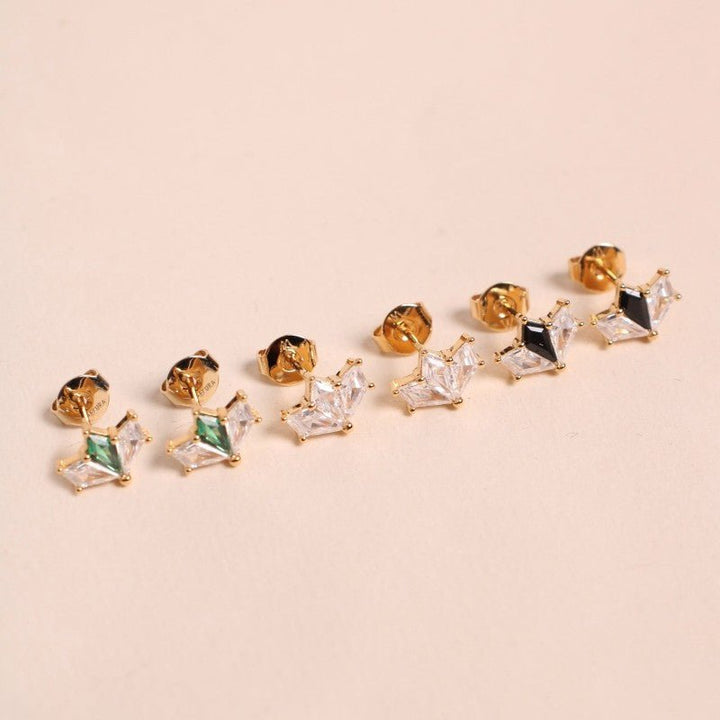 Waekura Fiora Stud Earrings Green - Collection