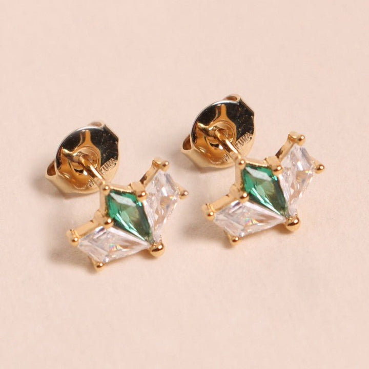 Waekura Fiora Stud Earrings Green - Product Image