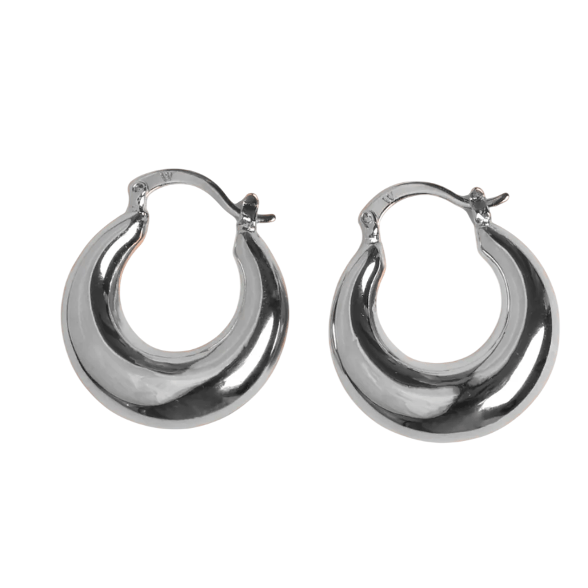 Milo Earrings Palladium - Blanda Beauty