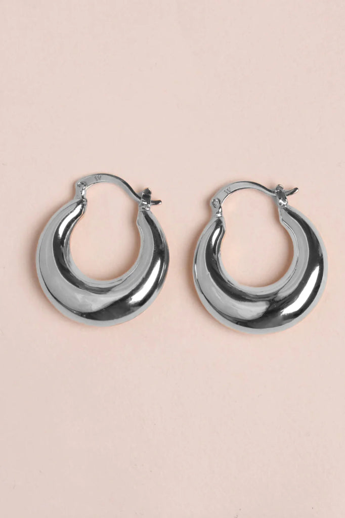 Milo Earrings Palladium - Blanda Beauty
