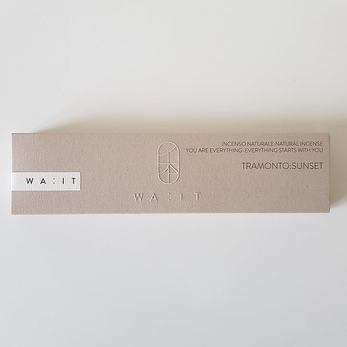 WA:IT TRAMONTO:SUNSET Evening Incense packaging