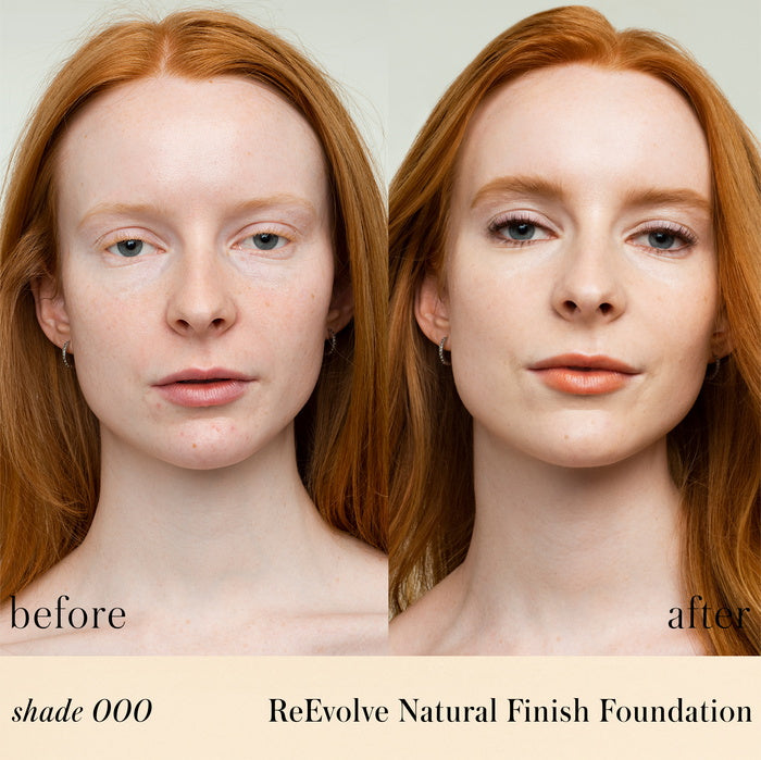 ReEvolve Natural Finish Liquid Foundation 000 before after