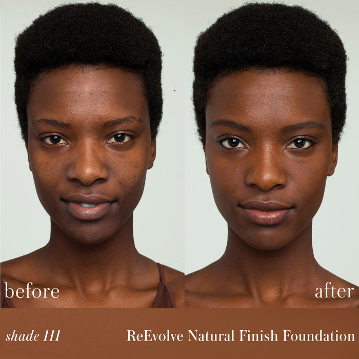 ReEvolve Natural Finish Liquid Foundation 111 before after