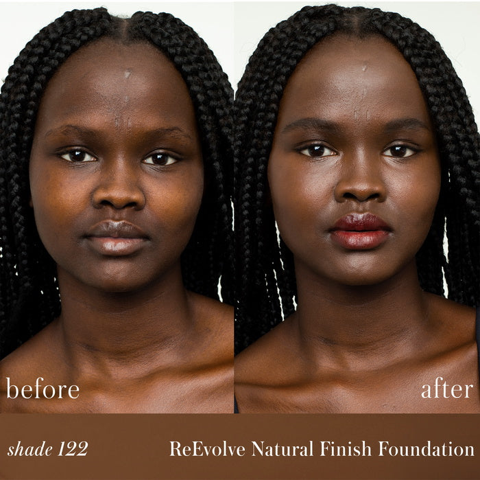 ReEvolve Natural Finish Liquid Foundation 122 before after