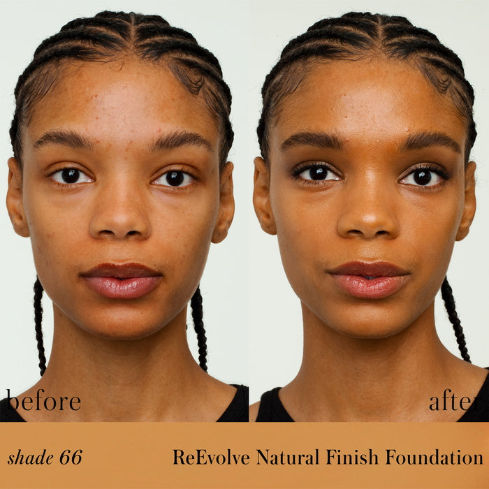 ReEvolve Natural Finish Liquid Foundation 66 before after