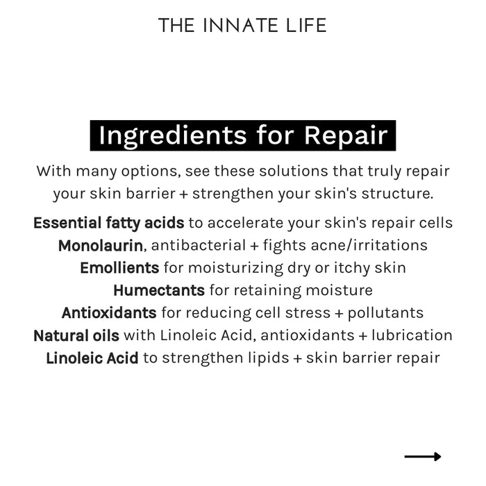 The Innate Life Neroli Body Oil - ingredients for repair