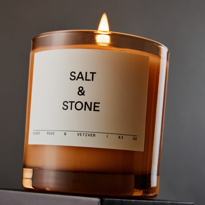 Salt and Stone Black Rose & Vetiver Candle Mood