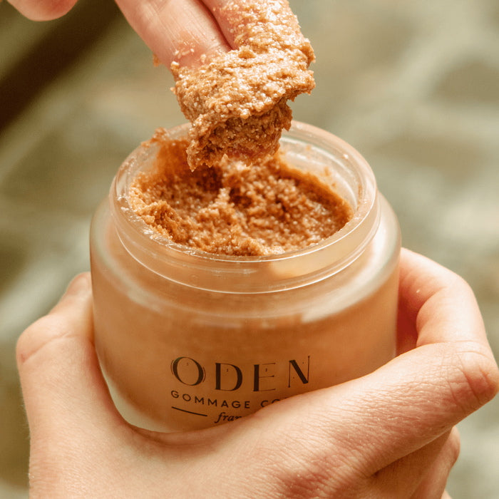 Oden Body Scrub Texture open Jar