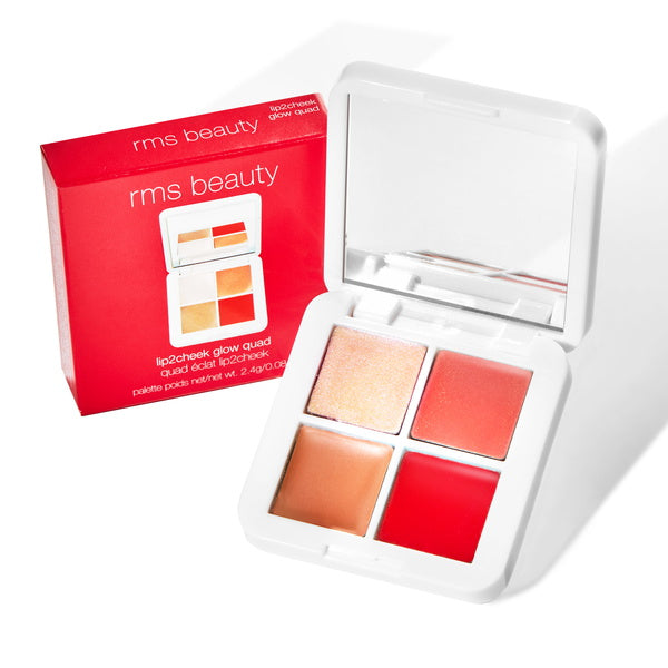 RMS Beauty Lip2Cheek Glow Quad | Embalaje de paleta de maquillaje