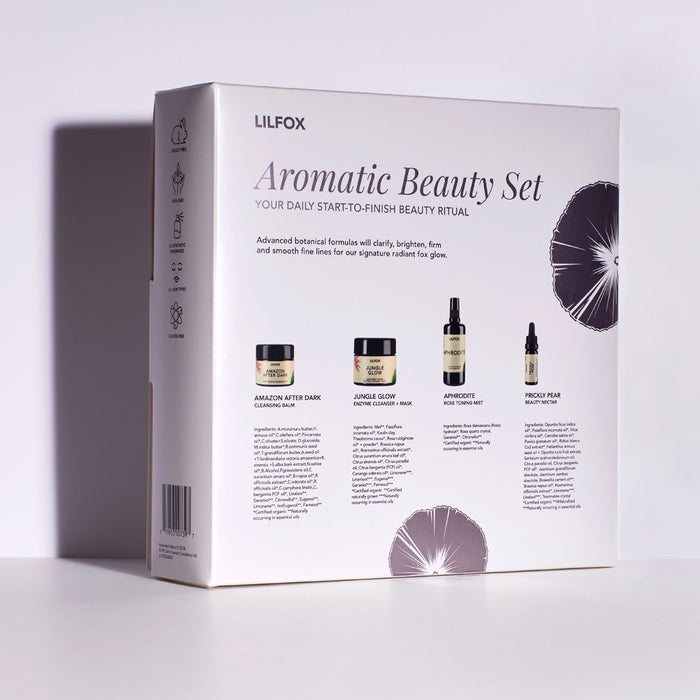 Set de cuidado de la piel Lilfox Aromatic Beautysphere Essentials en la parte trasera