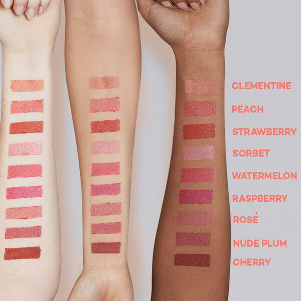 Axiology Lip to Lid Balmie Raspberry Arm Swatches