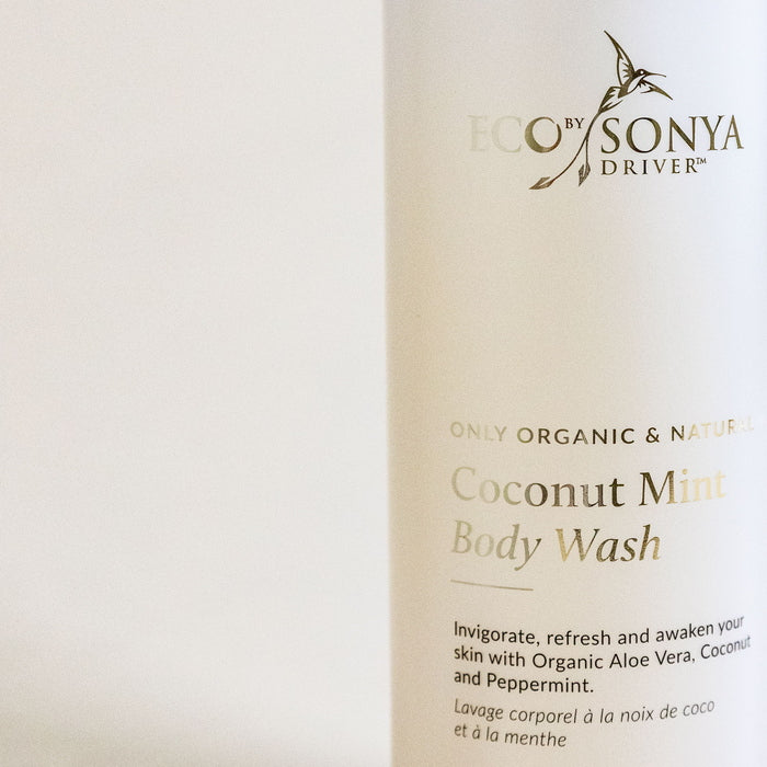 Organic Coconut And Mint Body Wash Close up