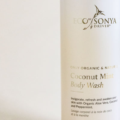 Organic Coconut And Mint Body Wash Close up