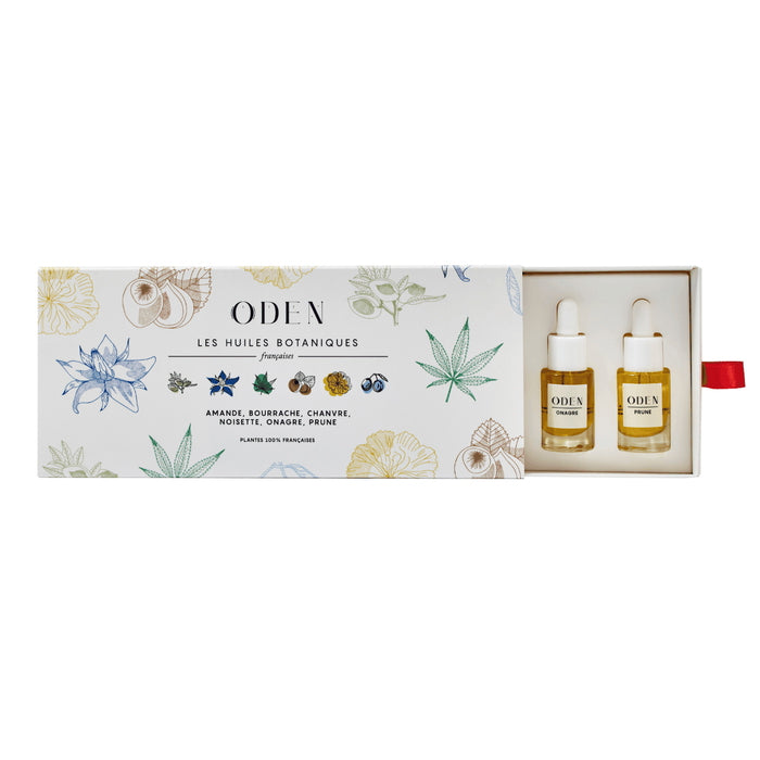 Discovery Box 6 x French Face Oils - box half open