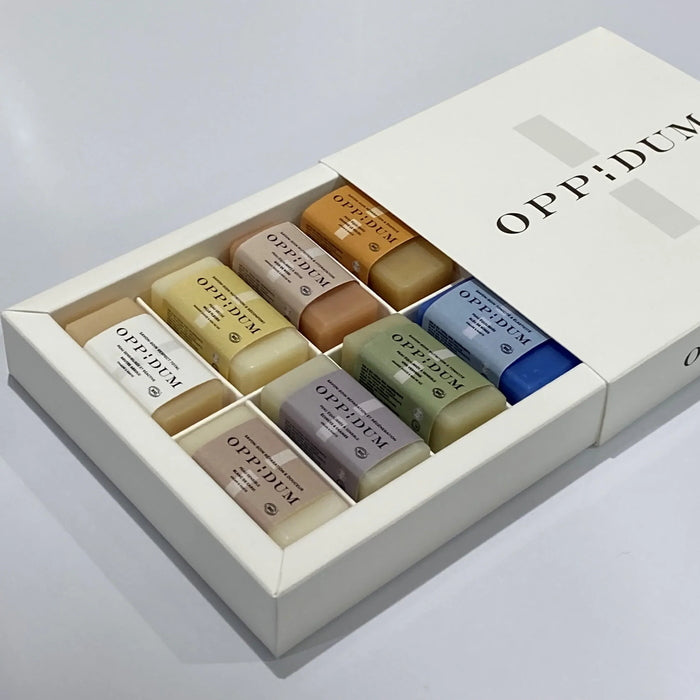 Oppidum Box of 8 soaps - open box