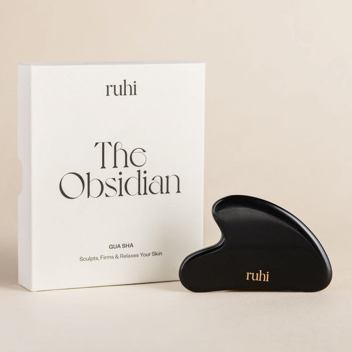 Ruhi Rituals Le packaging Obsidienne Gua Sha