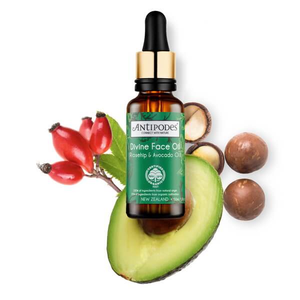 Antipodes Divine Facial Oil Avocado and Rosehip - ingredients