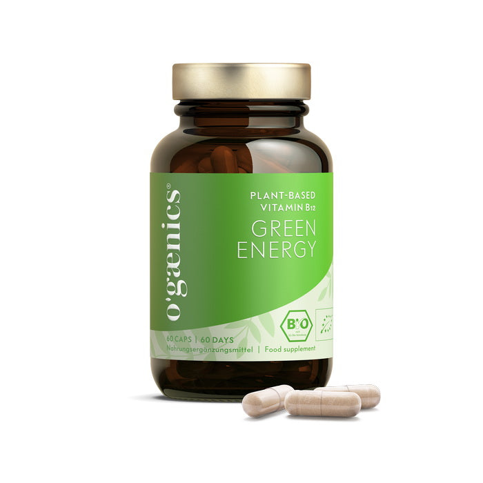 Ogaenics Vitamina B12 a base de plantas de energía verde
