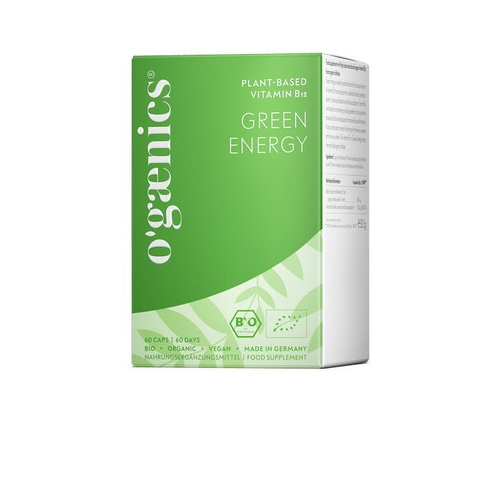 Ogaenics Green Energy Plant-Based Vitamin B12 - Packaging
