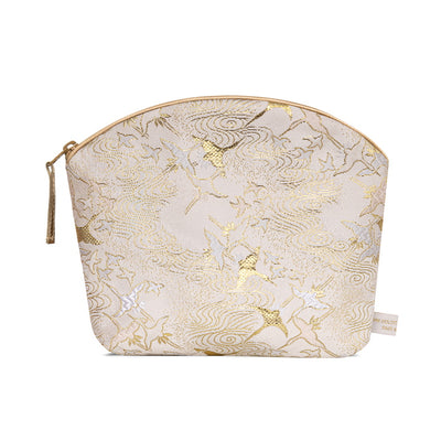Lavender Make-Up Bag Gold Crane