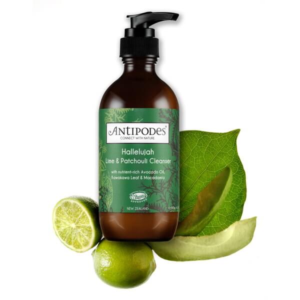 Antipodes Hallelujah Cleanser 200 mlAntipodes Hallelujah Lime & Patchouli Facial Cleanser & Makeup Remover - with ingredients