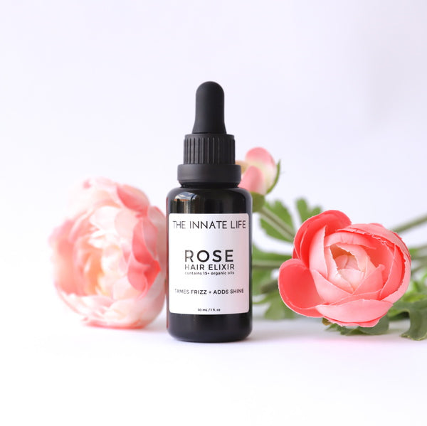 The Innate Life Rose Hair Elixir 30 ml - mood with roses