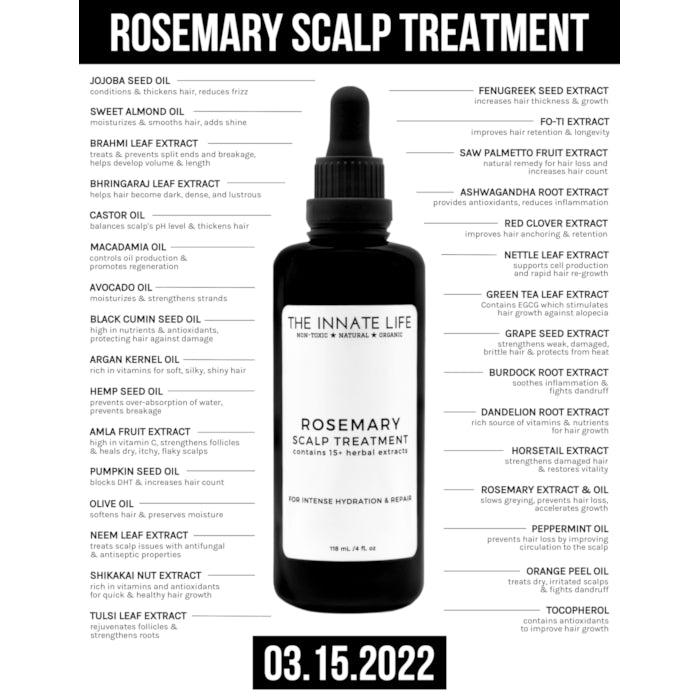 The Innate Life Rosemary Scalp Treatment Blanda Beauty