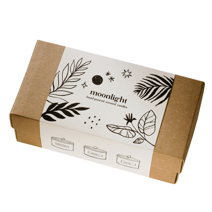 Moonlight Botanical Scented Candles Selection Box