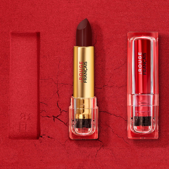 Lipstick Le Rouge Francais Lifestyle Image on red background